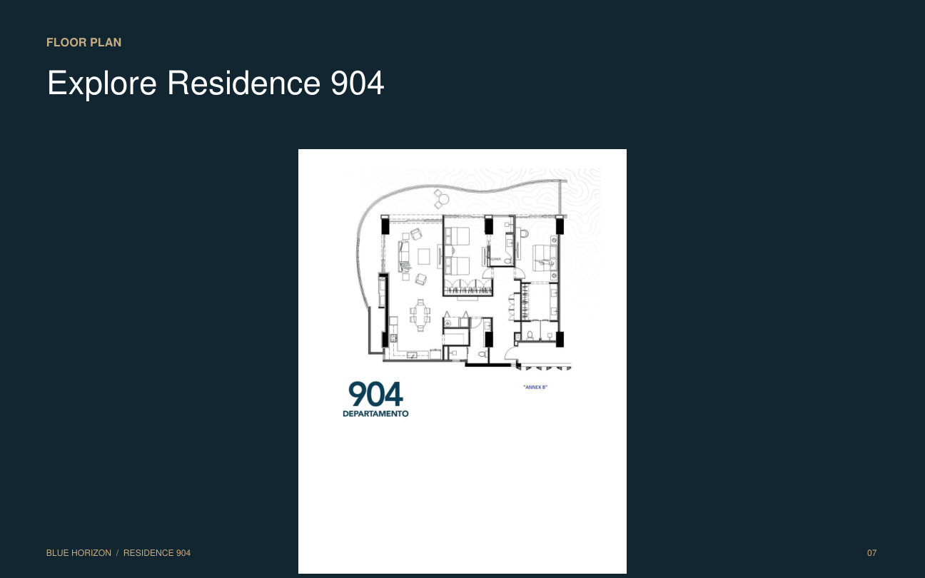 Blue Horizon residence architectural presentation